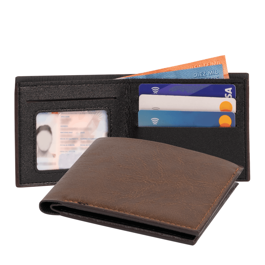 Porta-Tarjetas vertical de Eco-Cuero «LICENSE»