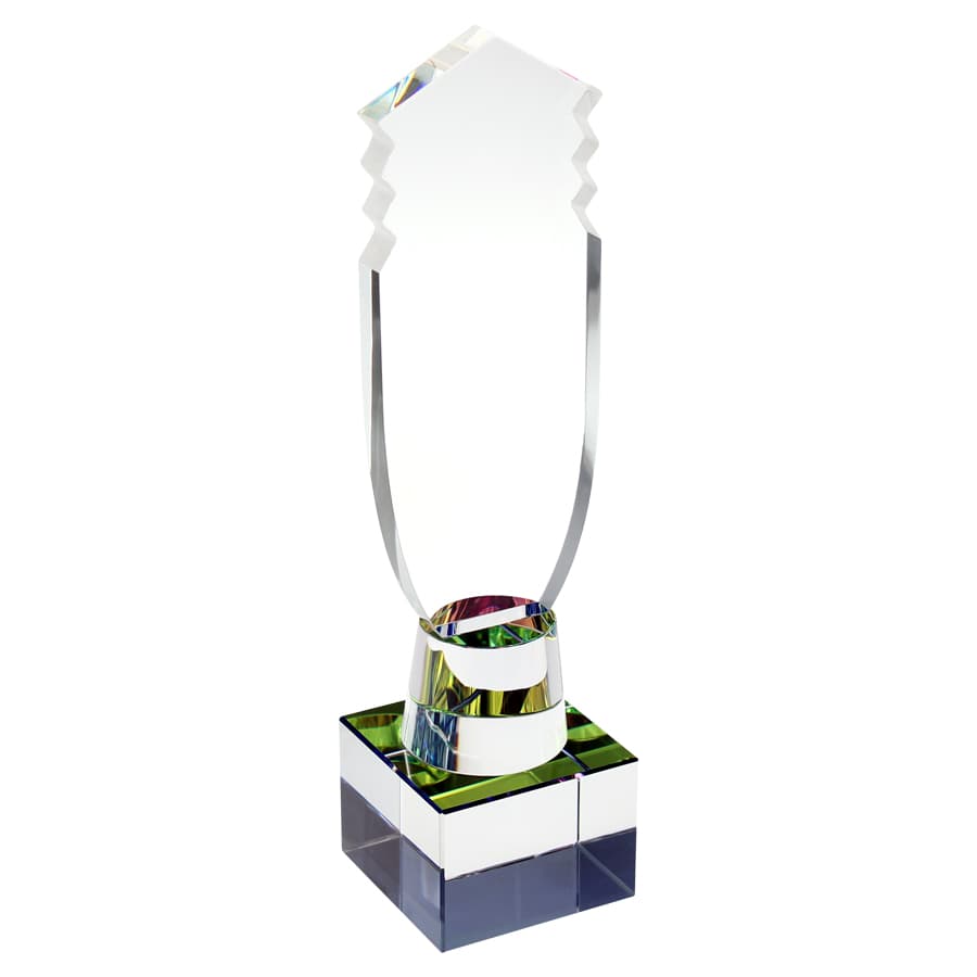 Trofeo Galvano Bloque Cristal Solid